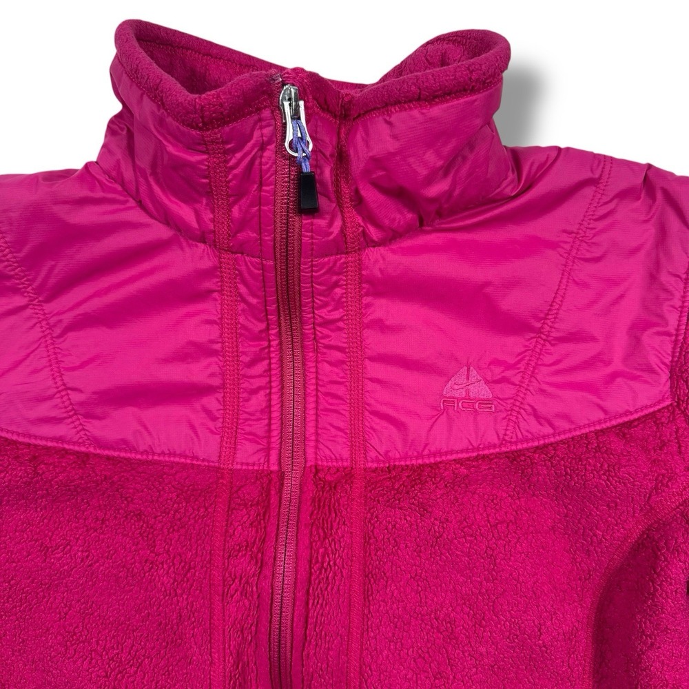 Nike ACG Jacket Women's Medium Pink Full Zip‎ Fuscia Sherpa Comfy Outdoor